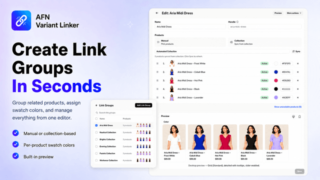 AFN Variant Linker swatch click tracking