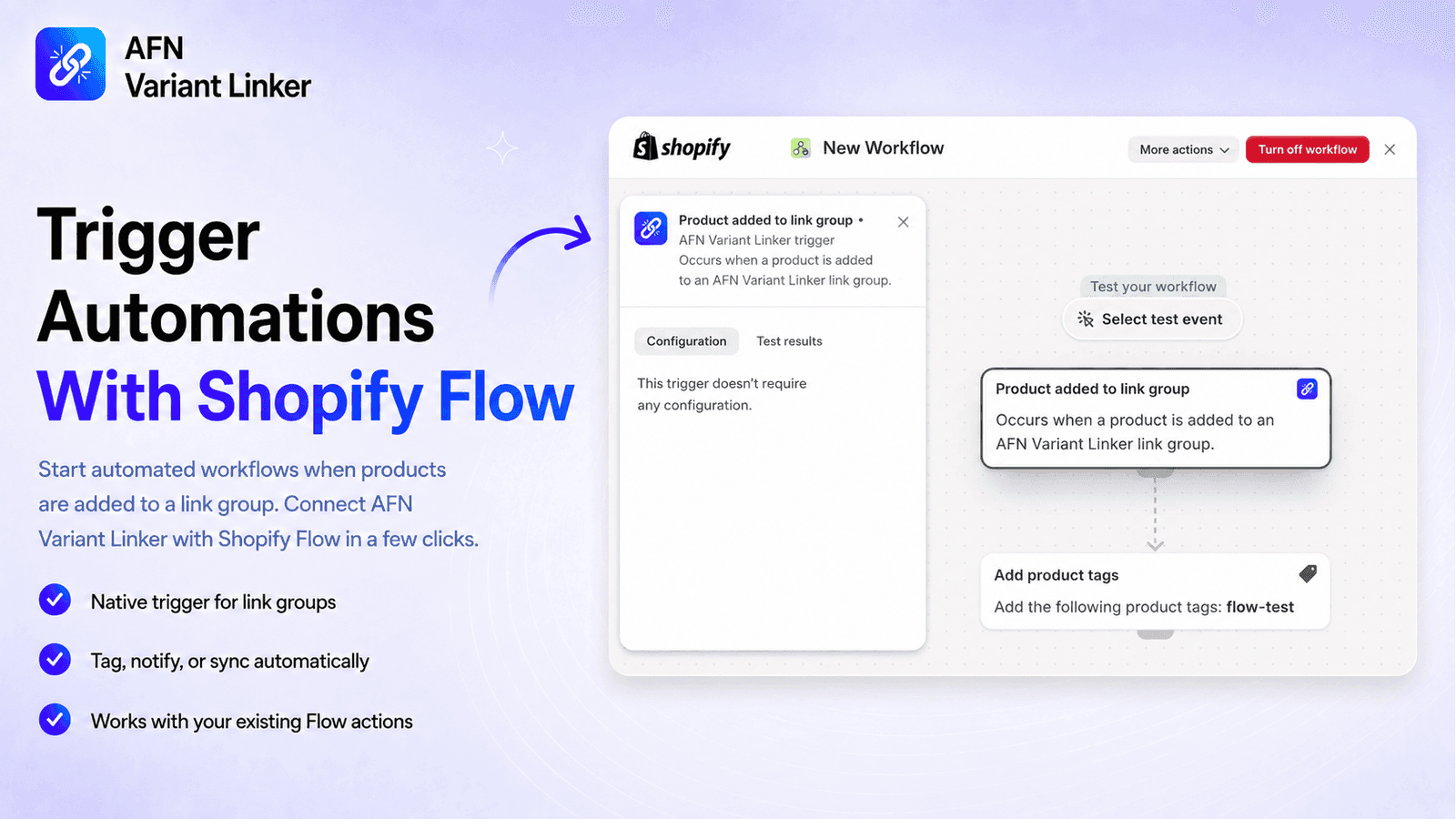 AFN Variant Linker - Trigger automations with Shopify Flow