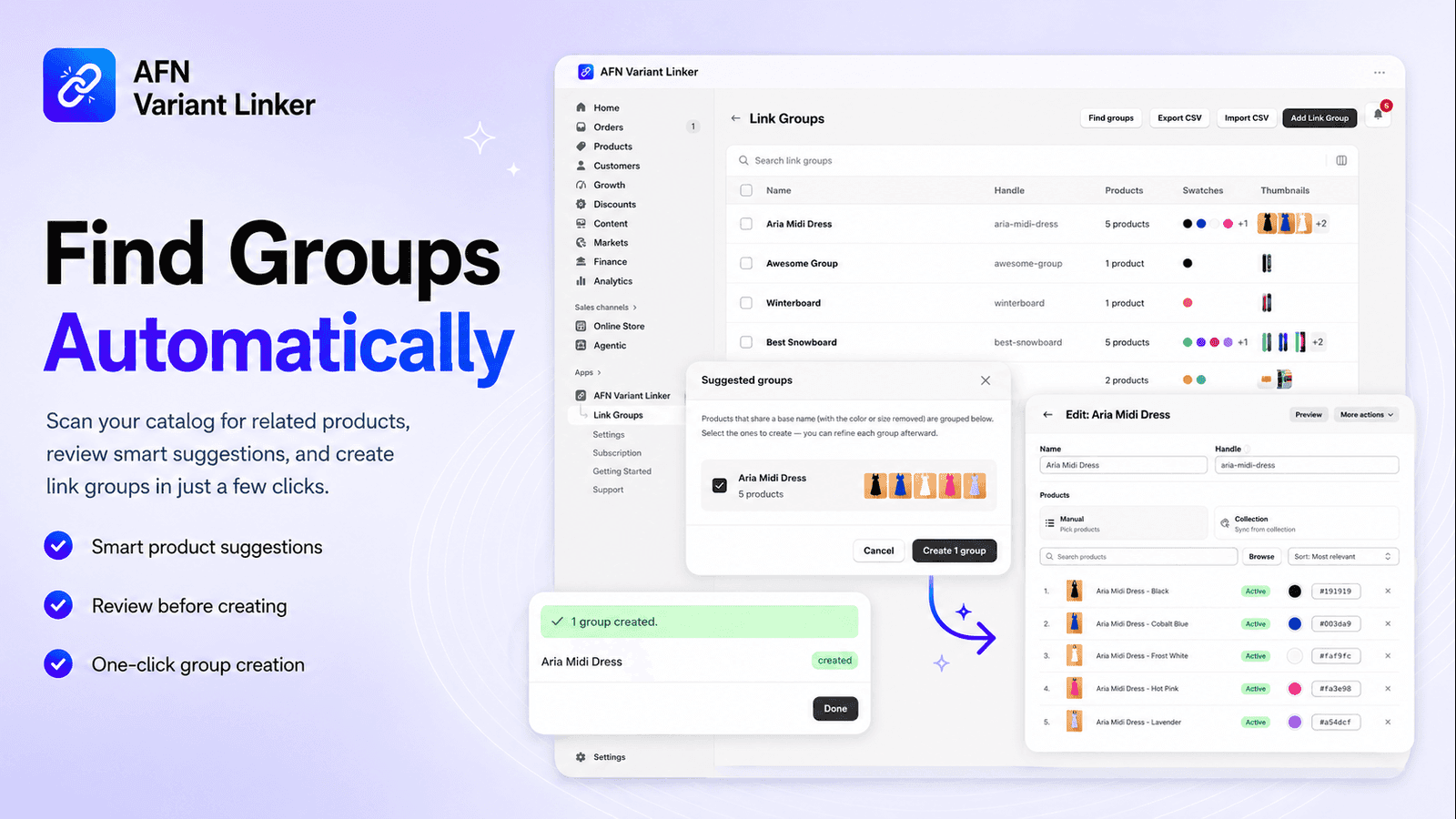 AFN Variant Linker - Find link groups automatically